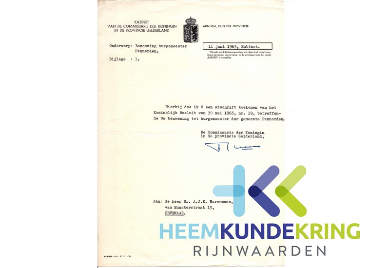 Pannerden Graafschap bode 27-10-1967 Coll. A (2)